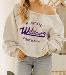 KSU Wildcats Football Stencil Sweatshirt