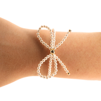 Pearl Bow Bracelet: Standard 6.75 inch