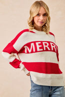 Christmas Merry Lettering Sweater Top