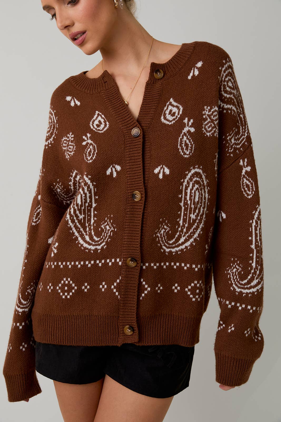 Brown Sugar Bloom Cardigan