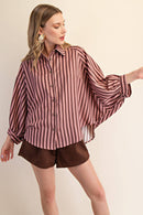 Bates Button Front Shirt Blush
