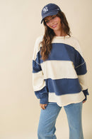 Everyday Panel Long Sleeve Top: Pineapple Navy