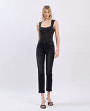 HIGH RISE ANKLE SLIM STRAIGHT JEANS
