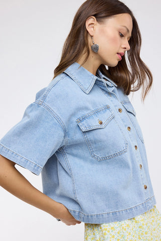 Blue Skies Ahead Denim Top