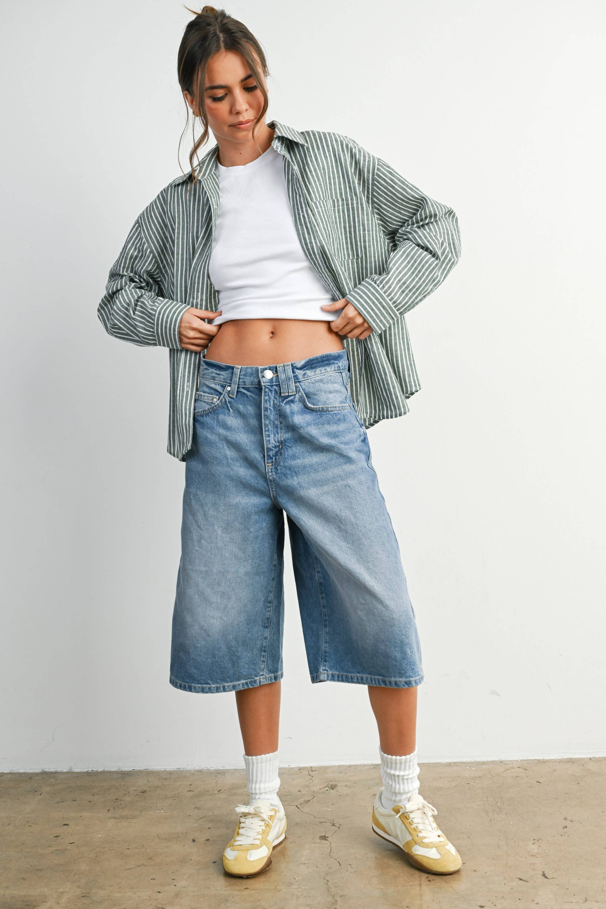 Beth Button Up Green