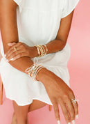 4MM Silver Beaded Bracelet: Standard 6.75 inch