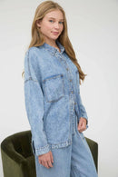 Buttoned Blues Top