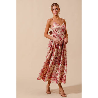 Rosé Garden Bow Dress