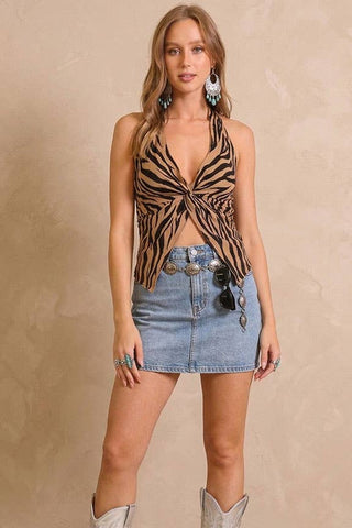 Desert Mirage Tiger Print Halter