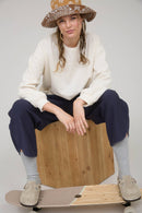 Marled Knit Top