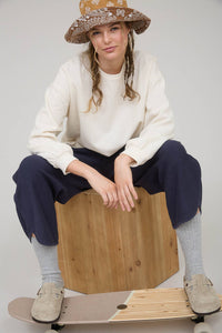 Marled Knit Top
