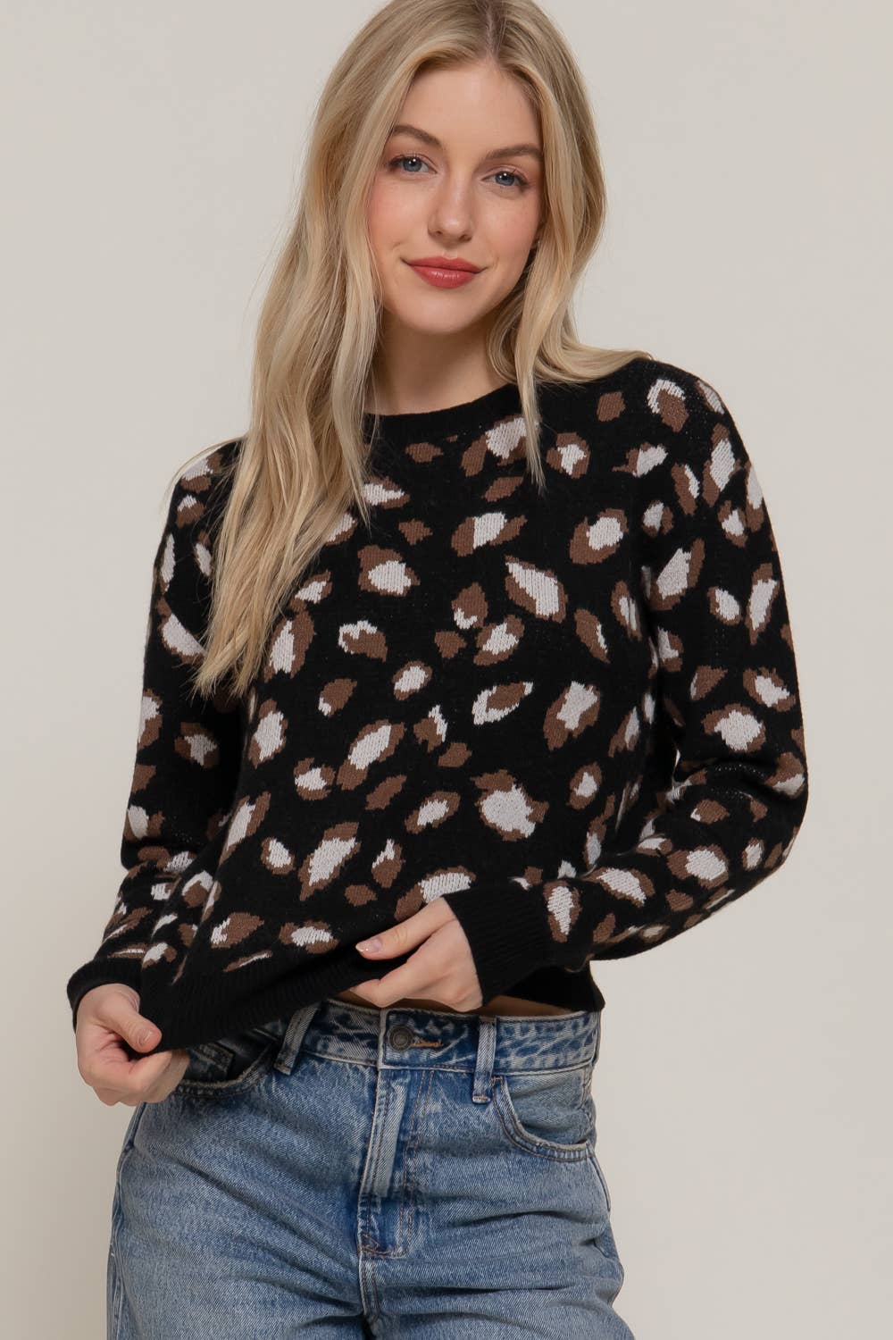 Lila Leopard Sweater