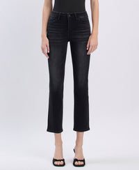 HIGH RISE ANKLE SLIM STRAIGHT JEANS