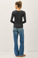 Essential Long Sleeve Dark Charcoal