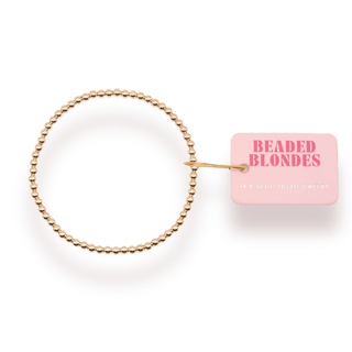 3MM Gold Beaded Bracelet: Standard 6.75 inch - Sugar Co.
