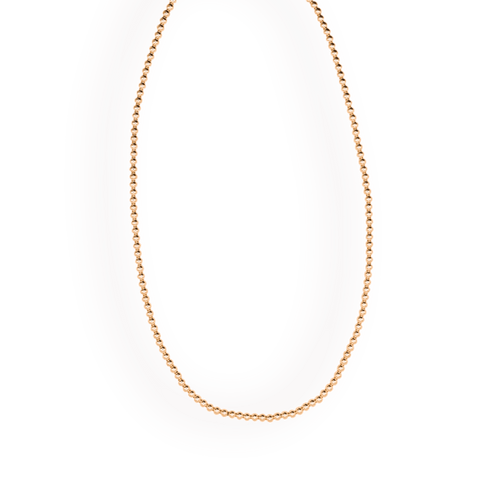 3MM Gold Beaded Necklace: 16 inch / No Clasp - Sugar Co.