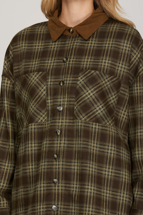 Sawyer Shacket Brown