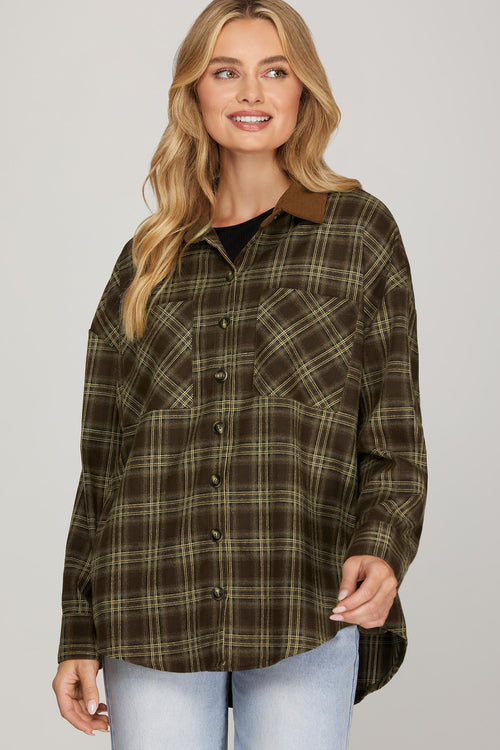 Sawyer Shacket Brown