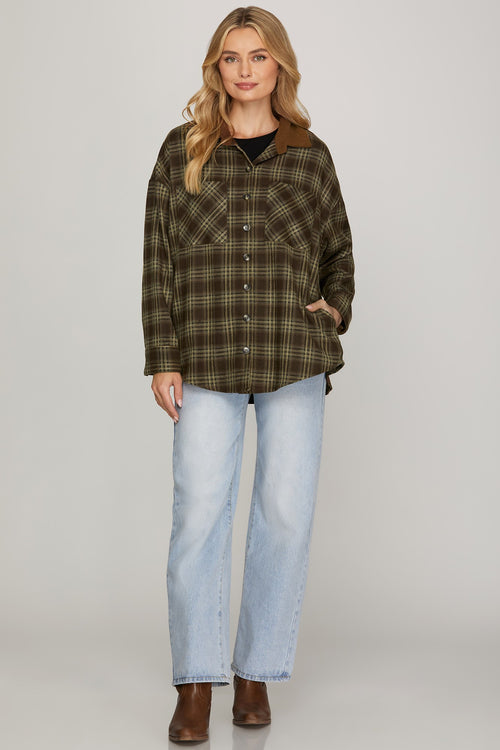 Sawyer Shacket Brown