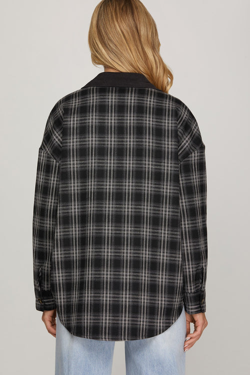 Sawyer Shacket Charcoal