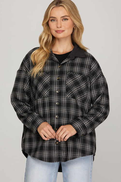 Sawyer Shacket Charcoal