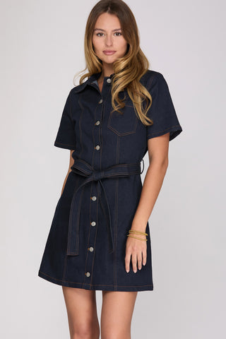 Downtown Darling | Denim Shirt Dress