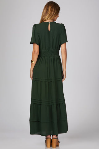 Forever Yours | Surplice Tiered Maxi Dress Sea Green
