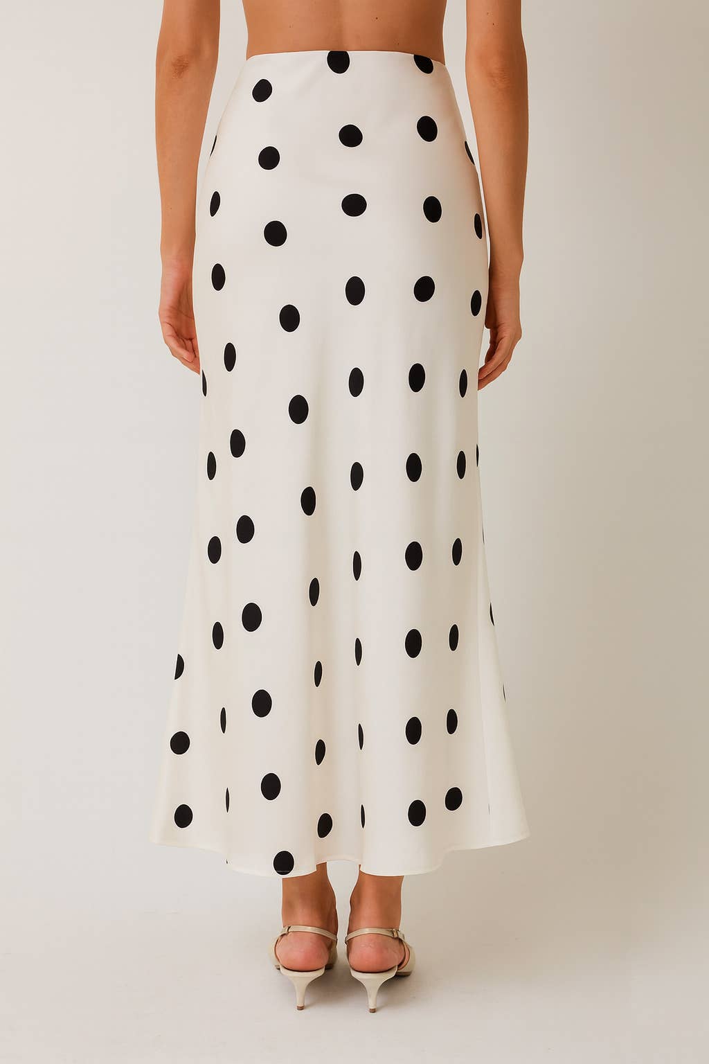 Polka Dot Midi Ivory