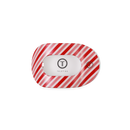 Flat Round Hair Clip | Small | Candy Cane Crush