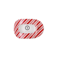 Flat Round Hair Clip | Small | Candy Cane Crush