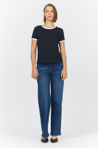 Dear John Unity Ringer Tee black front view