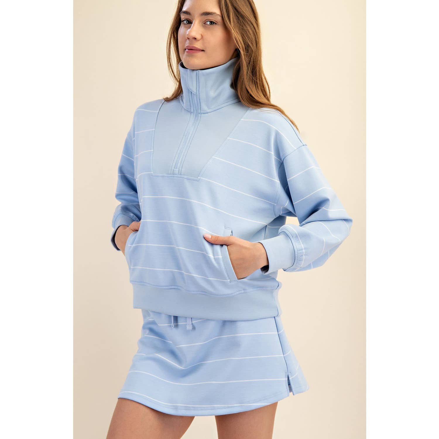 On The Go Pullover Frost Stripe PreOrder