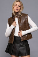 Francie Faux Leather Vest