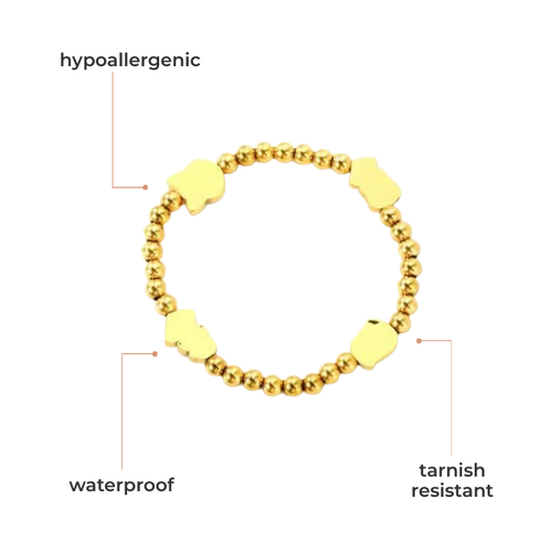 Kansas City Gold Beaded Bracelet- Love Story