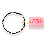Black Sprinkle Bracelet: Standard 6.75 inch
