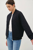 Quilted Bomber Olive