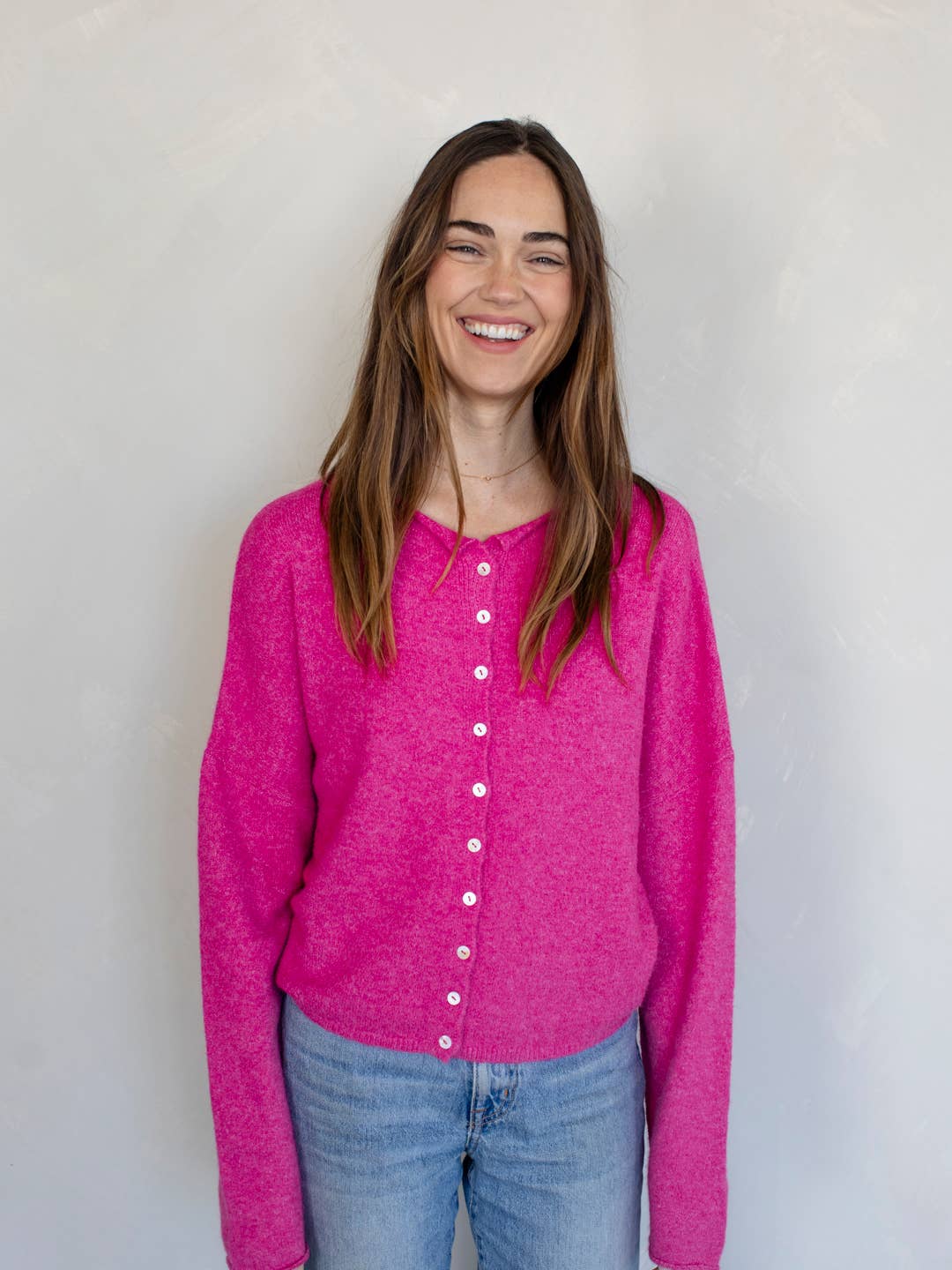 Piper Cardigan Fuchsia