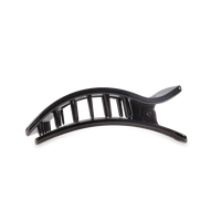 Flat Rectangle Hair Clip | Medium | Jet Black