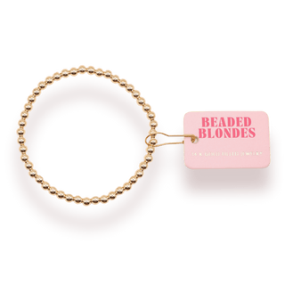 4MM Gold Beaded Bracelet: Standard 6.75 inch - Sugar Co.