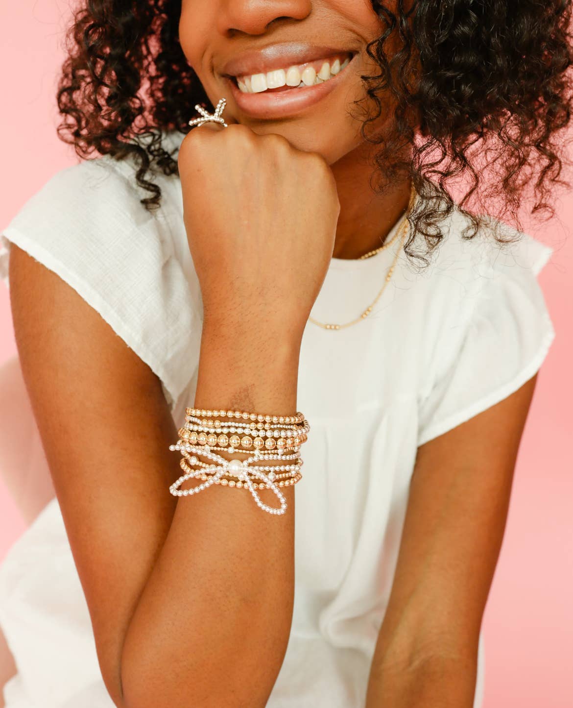 4MM Silver Beaded Bracelet: Standard 6.75 inch - Sugar Co.