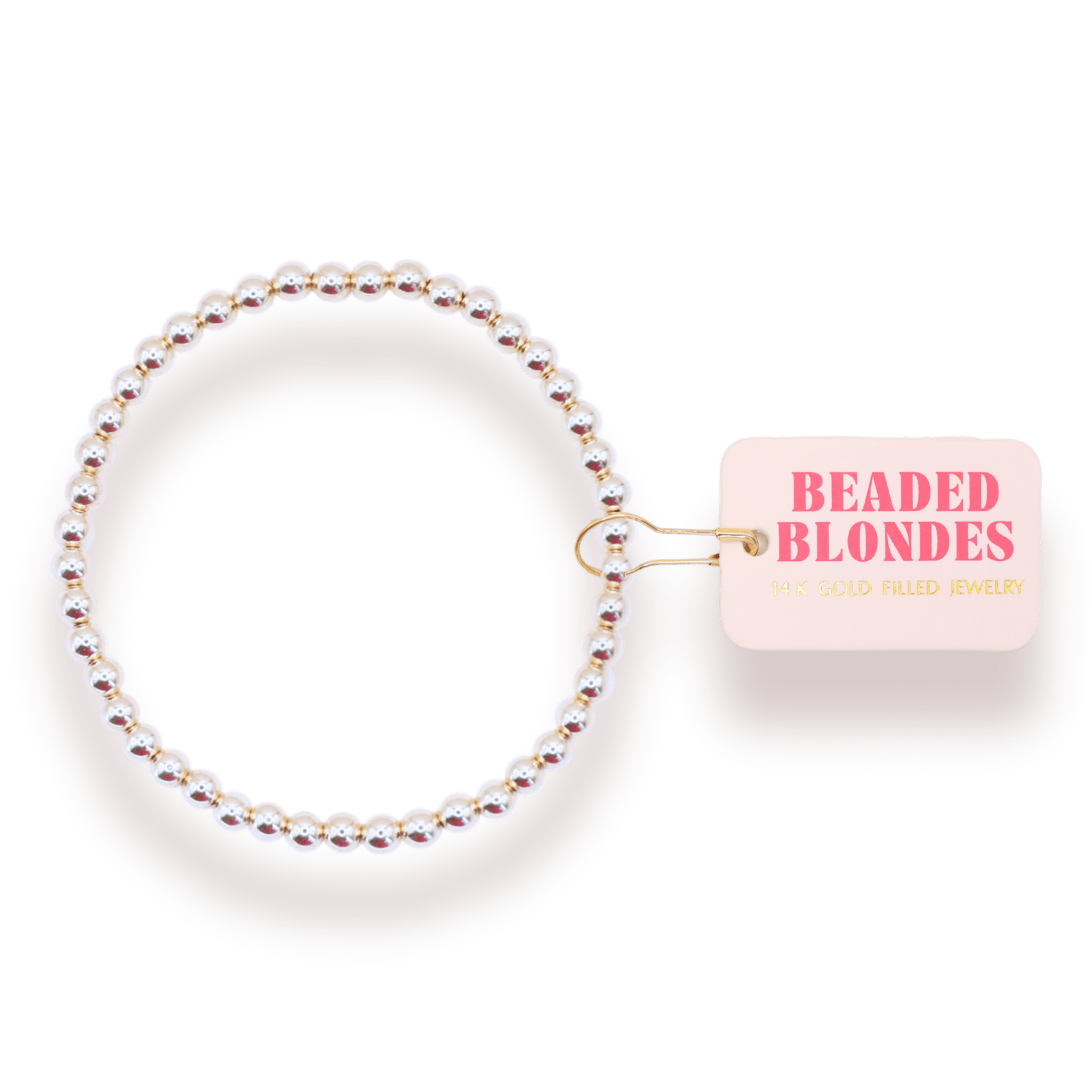 4MM Silver Beaded Bracelet: Standard 6.75 inch