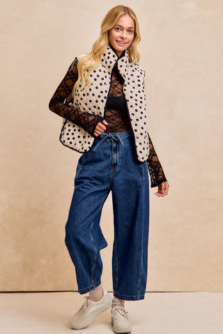 Reese Polka Dot Quilted Vest