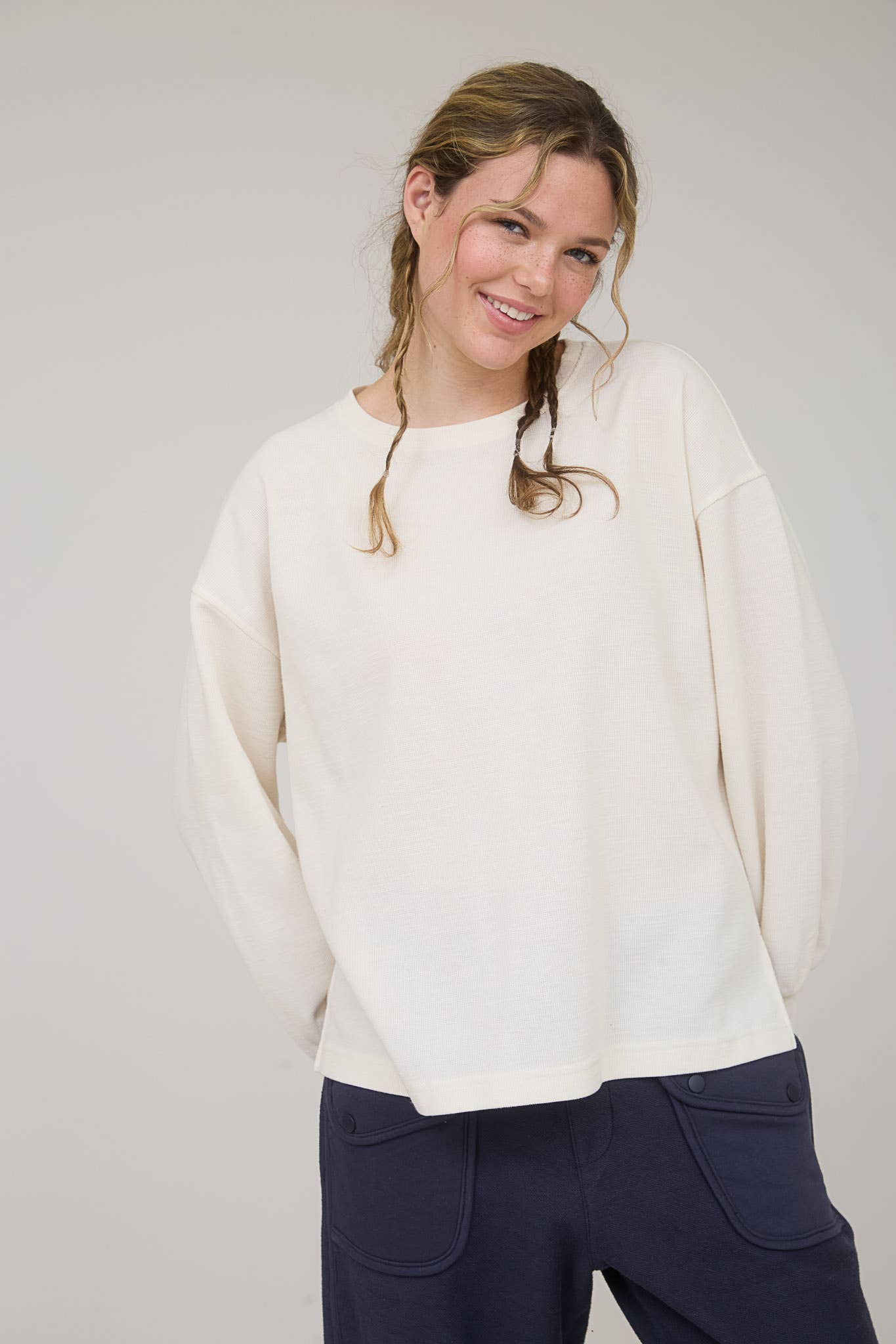 Marled Knit Top