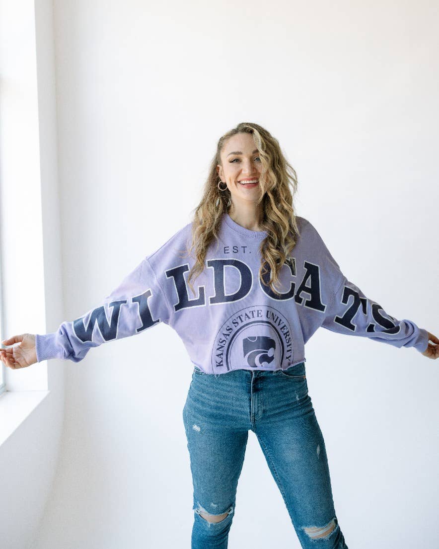 Kansas State Phipps Split Cropped Longsleeve