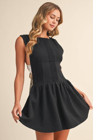 Midnight Bow Mini Dress