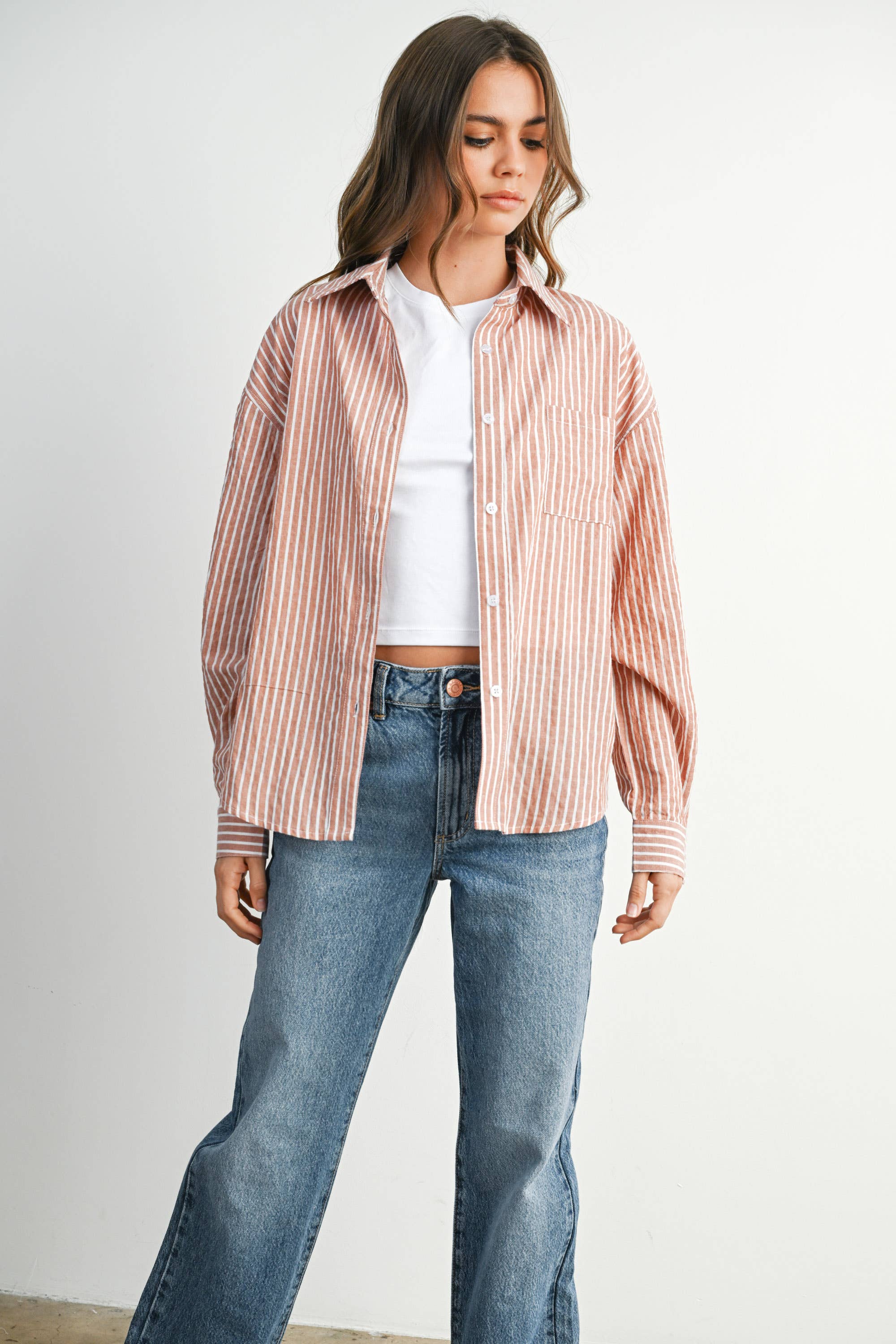 Beth button Up Brick