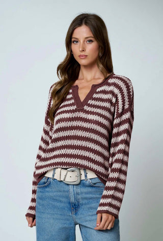 Willow Woven Sweater Burgundy