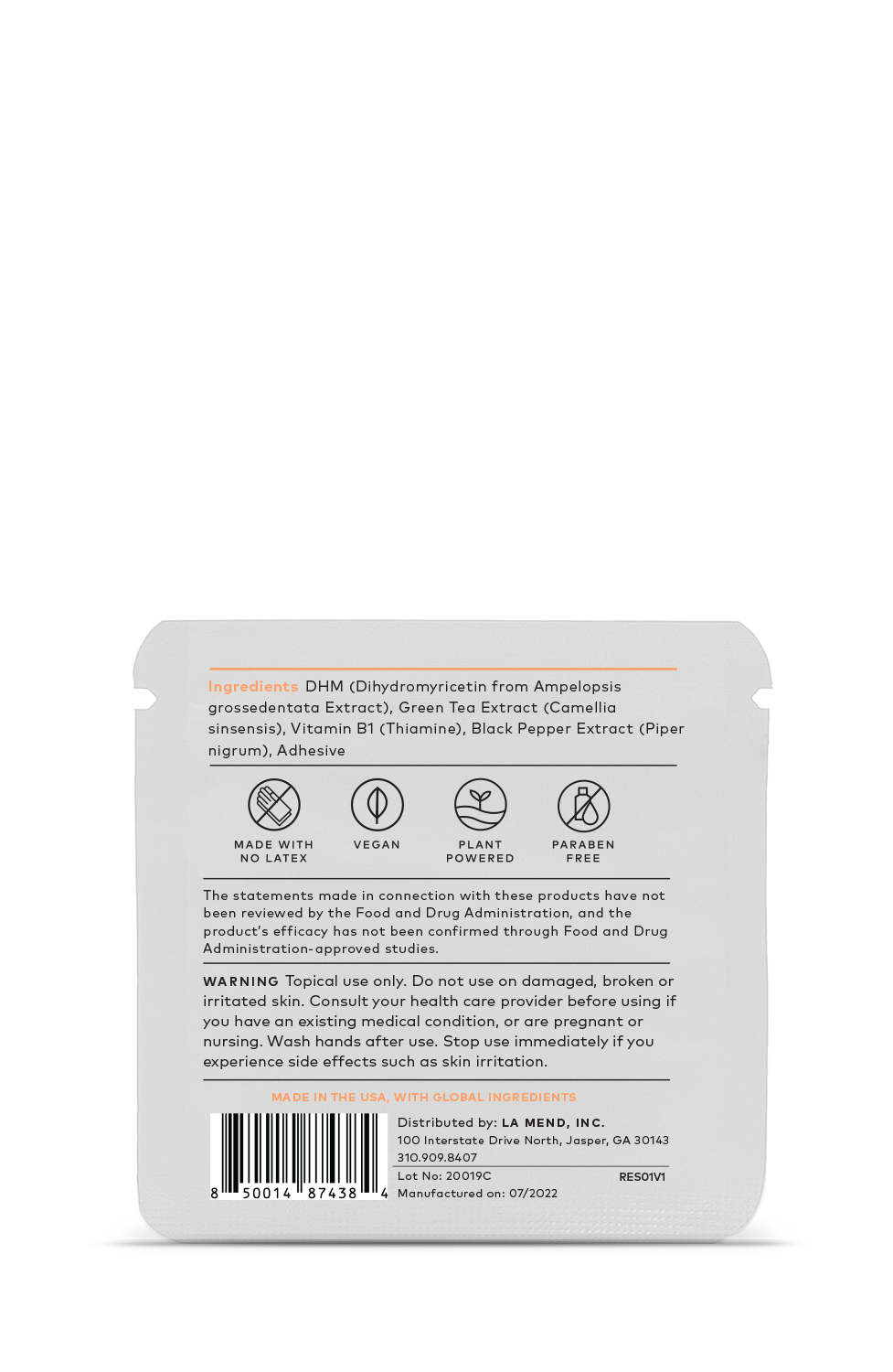 Rescue Wearable Wellness Patch Single