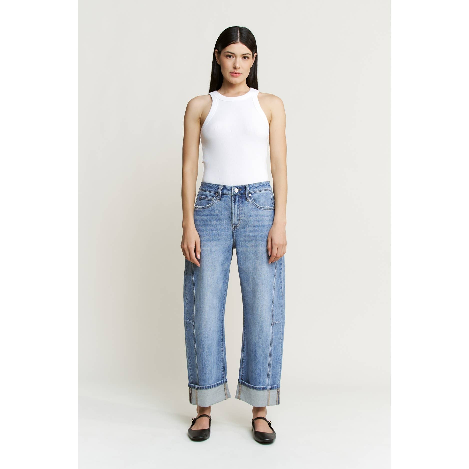 Mica Off The Cuff Barrel Jean