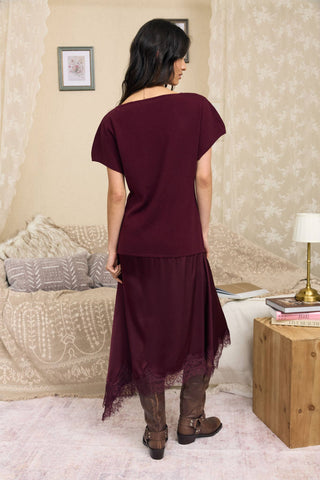 After Hours Lace Midi Dress Chocolate